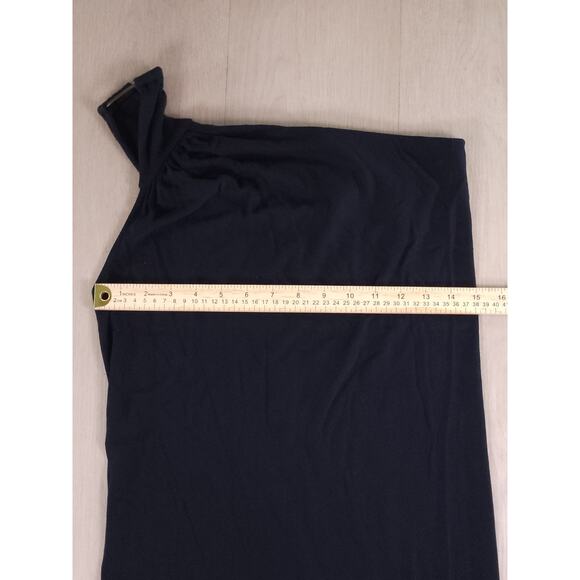 Beau Soleil S-M 100% Bamboo Maxi Dress Black Metal Ring Strap Eco Friendly - Picture 5 of 9